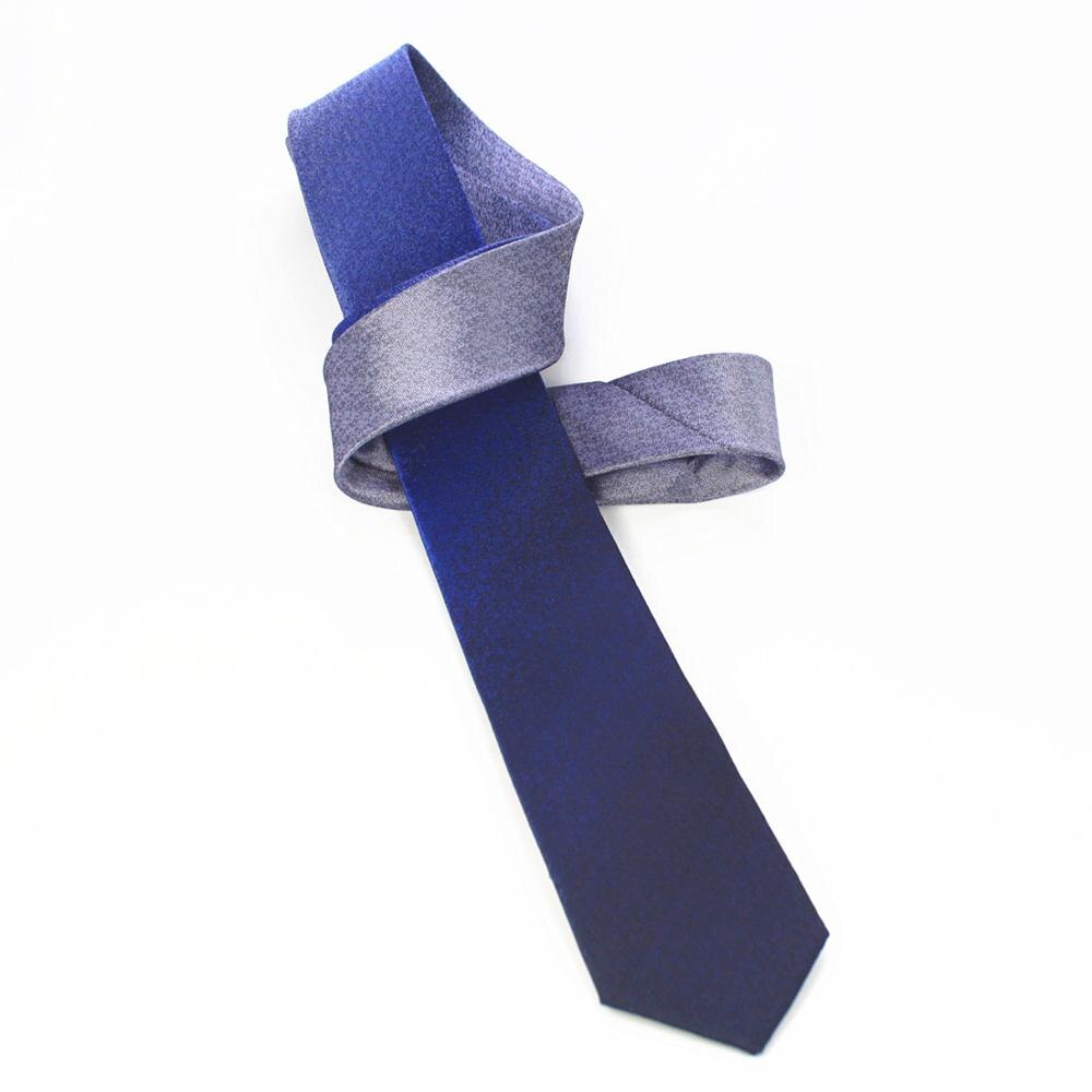 Ricnais solid 6cm slank slips bule rød jacquard vævet gradient slips til mænds forretning bryllup tynd gravata tilbehør