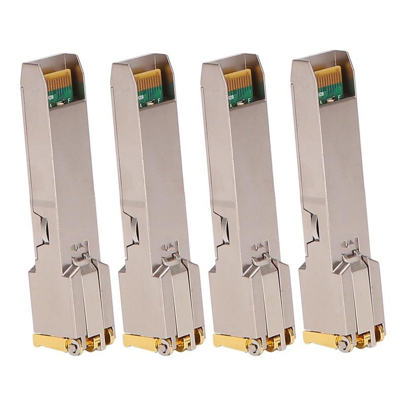 4X Sfp Module RJ45 Schakelaar Gbic 10/100/1000 Connector Sfp Koper RJ45 Sfp Module Gigabit Ethernet Poort: Default Title