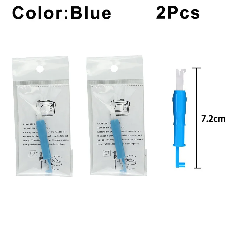 Enhebrador de agujas para máquina de coser, enhebrador automático de costura rápida, herramienta de inserción para máquina de coser, 1/3 Uds.: Amarillo claro