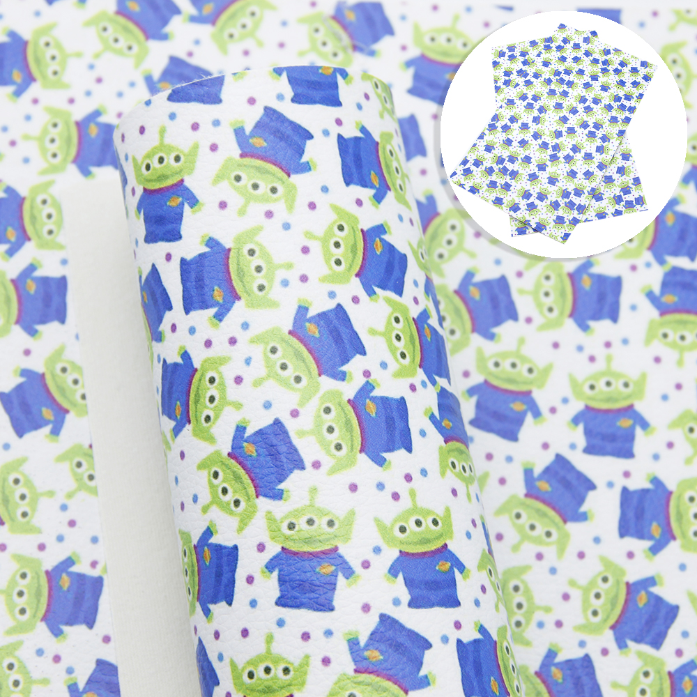 20*34cm Cartoon Princess Printed Lychee Faux Leather Artificial Synthetic Leather Fabric Vinyl Sewing DIY Bows Material,1Yc9596: 1091866036