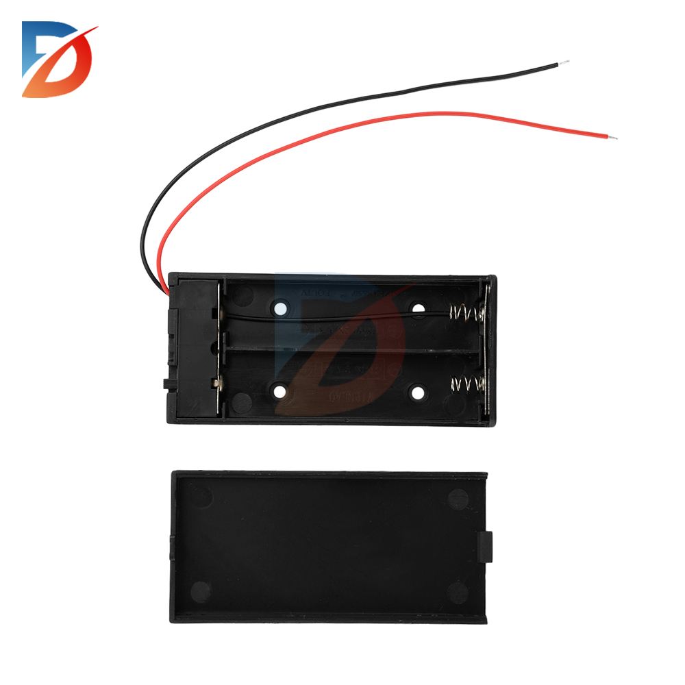 2 18650 battery box with cover and on/off button for 18650*2 /3.7V battery box