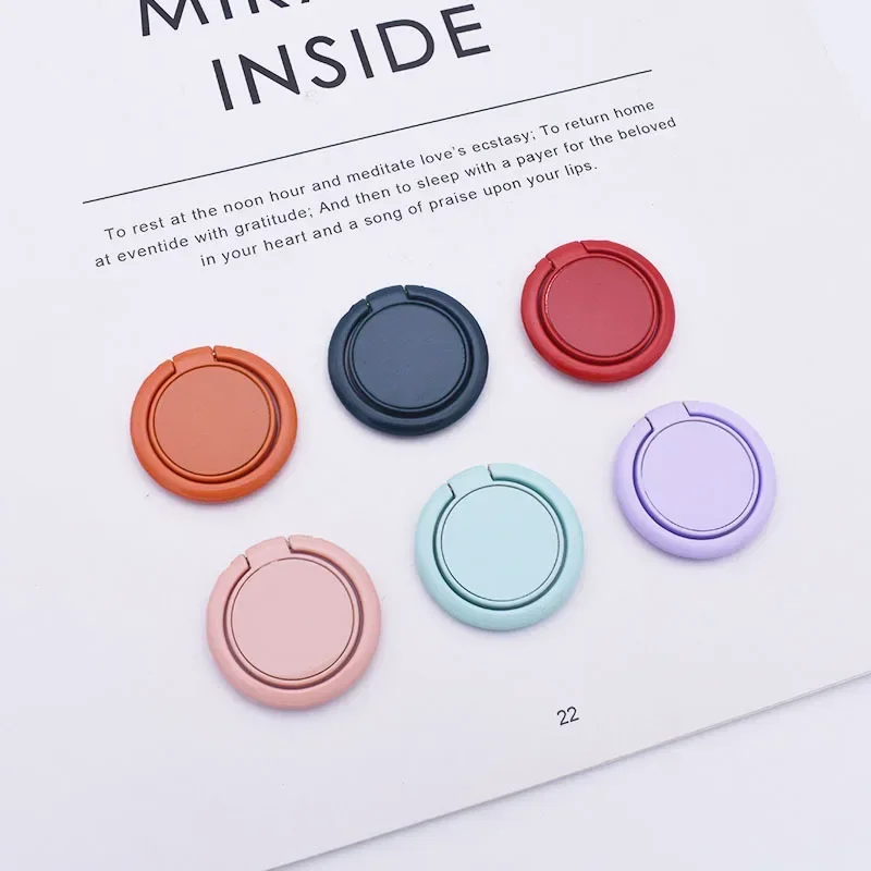 2025 Macaron Color sólido teléfono anillo hebilla soporte teléfono móvil soporte teléfono-agarre teléfono móvil accesorios teléfono-anillo