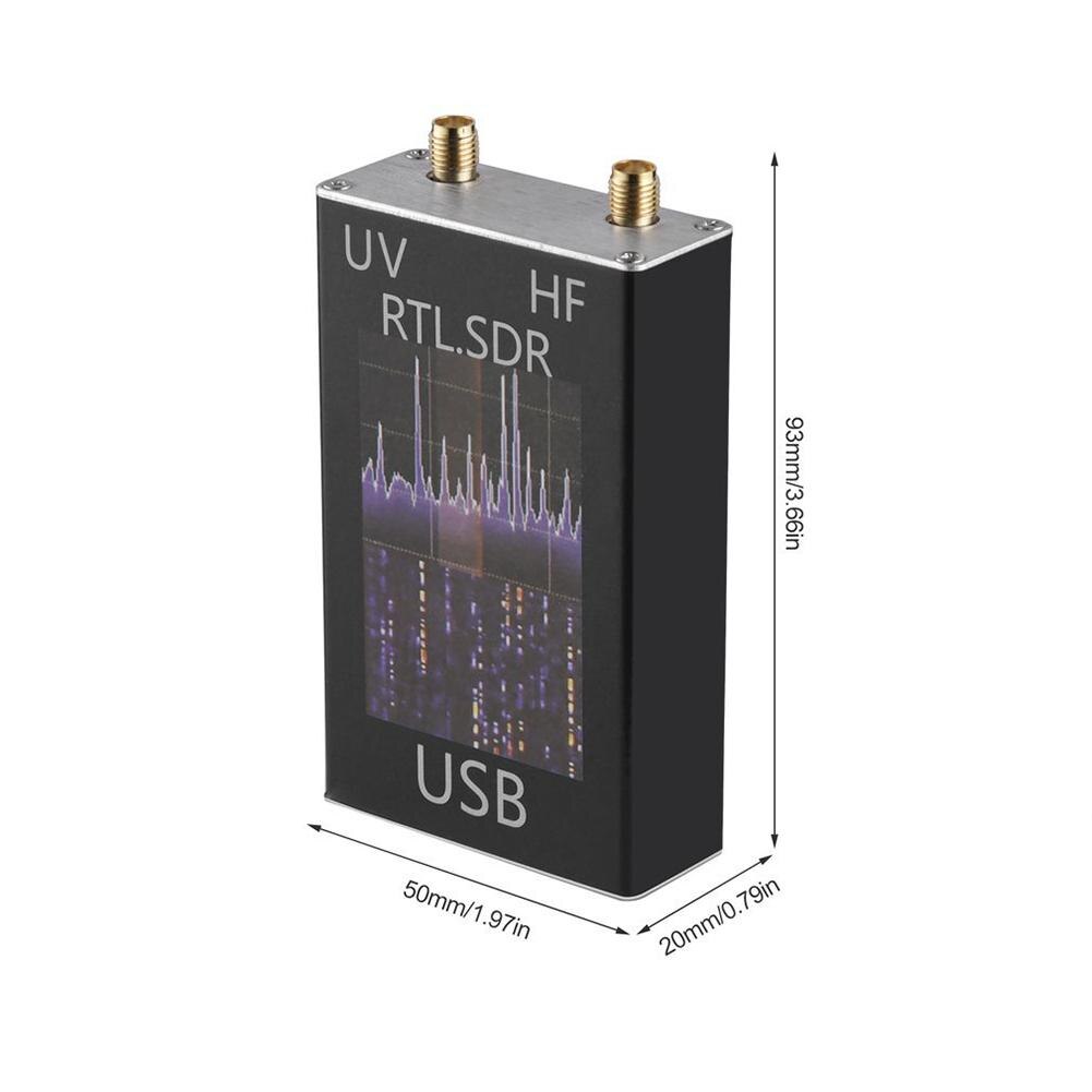 Metermall 100 khz -1.7 ghz fuldbånd uv hf rtl-sdr usb tuner modtager / r820t+8232 ham radio