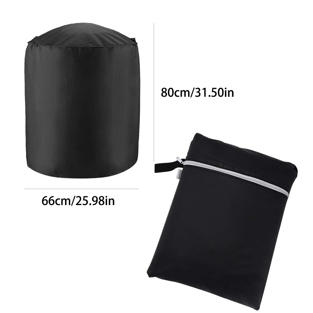 Czarna wodoodporna pokrywy grilla okrągła ciężka pokrywa grilla Weber deszcz Barbacoa przeciwkurzowe deszcz gaz węgiel elektryczny grill