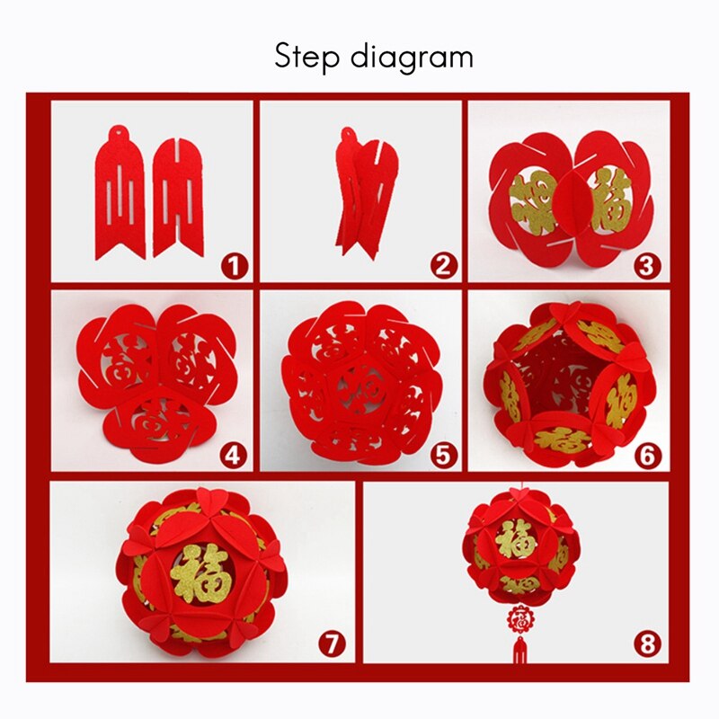 4 Pcs Red Chinese Lanterns,Decor For Chinese Year,Chinese Spring Festival,Wedding,Lantern Festival Celebration Decor