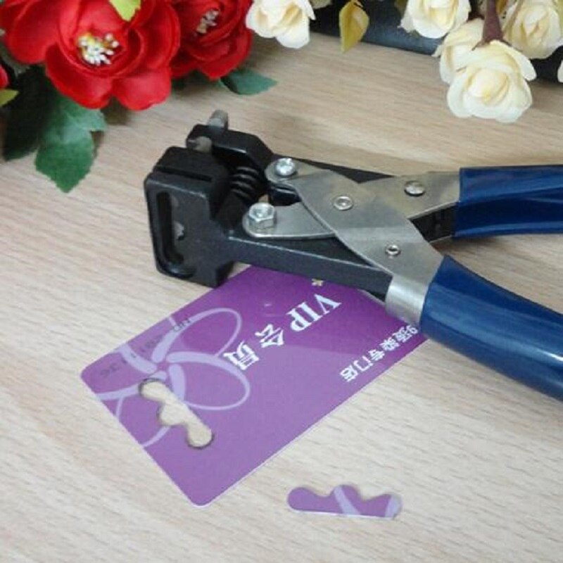 7*26mm Lotus Hole Punch for PVC Card, Protective Film, Tag, Photo, Restaurant POS Cards; Durable DIY Hand Tools: Default Title