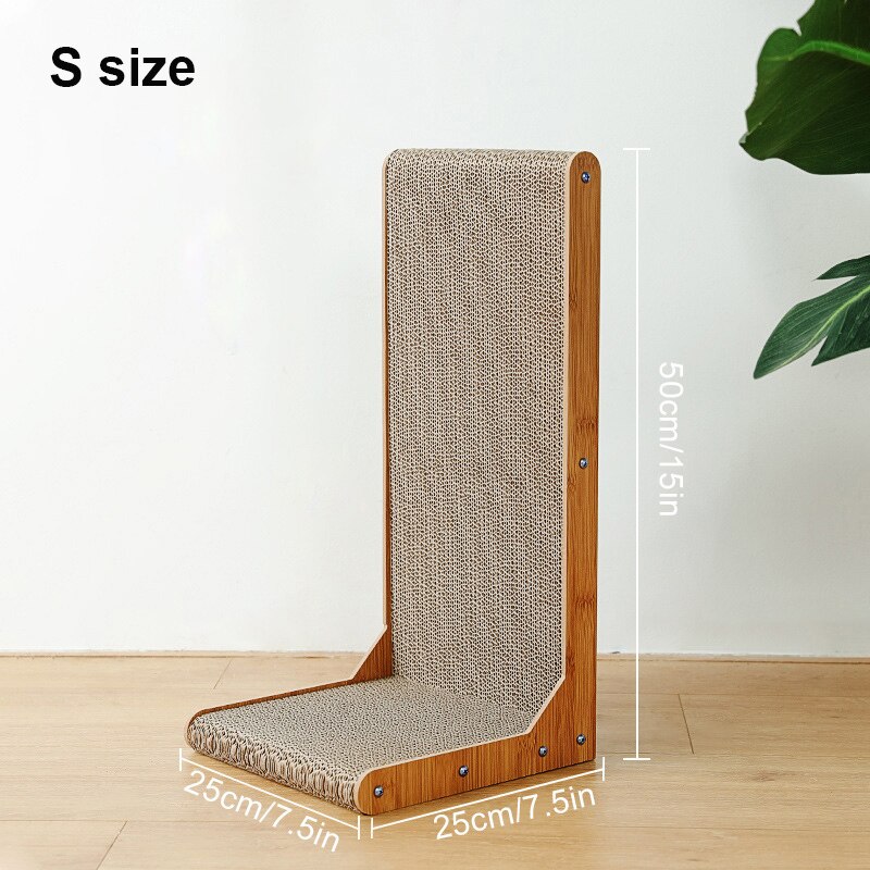 Muur Verticale Krabpalen Board L-Vormige Grote Slijtvaste Kat Scratcher Schraper Voor Katten Training Slijpen Klauw speelgoed: WHITE