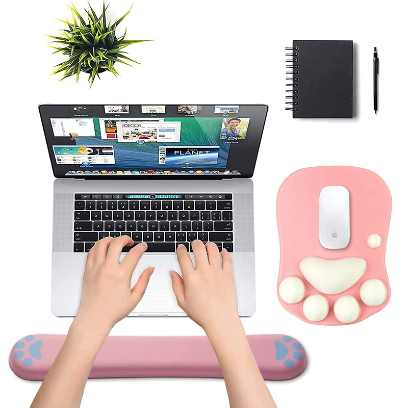 Cute 3D Cat Paw Mouse Pad Soft Silicone Nonslip Mouse Mat For Office & Home Computer & Mac Laptop Gaming Desk Decor Mousepad