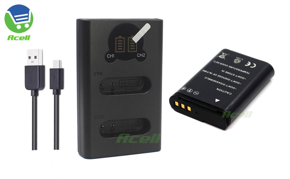 Chargeur Compatible Batterie Nikon EN-EL23 - Marque Otech, Recharge Rapide Et Sûre, Qualité UE Testée