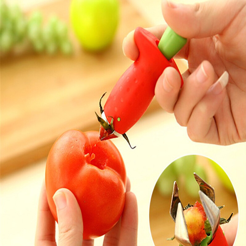 Aardbei Berry Stem Gem Bladeren Huller Remover Fruit Corer Keuken Tool 30P