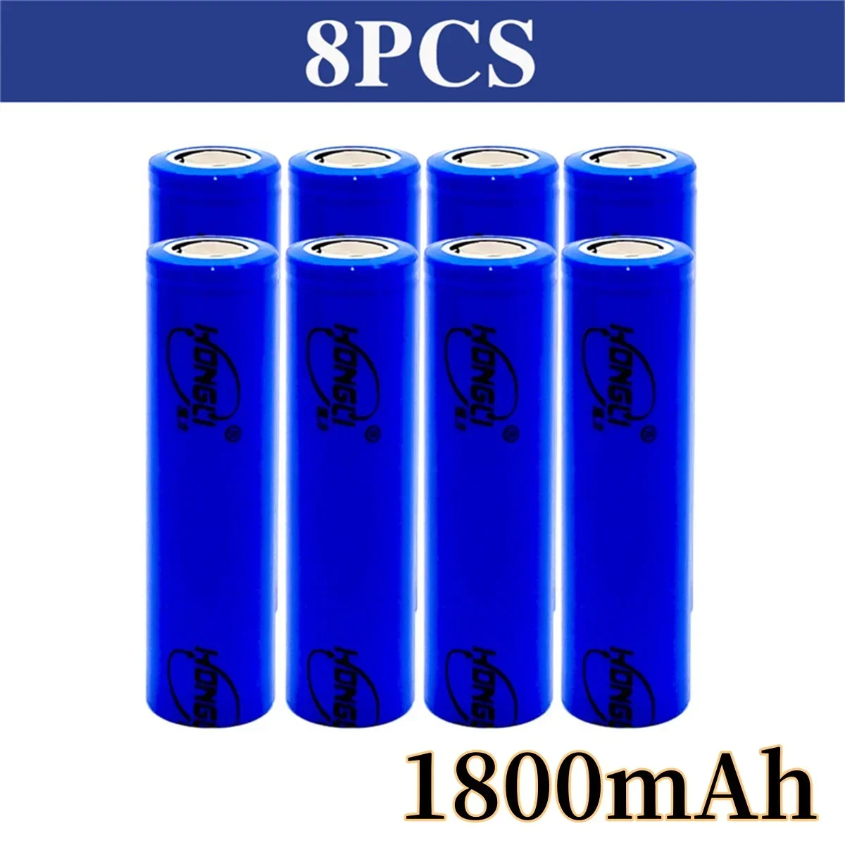 18650 Batería recargable de iones de litio de 3,7 V 1800 mAh Adecuado para herramientas eléctricas juguetes para niños antorchas y otros dispositivos recargables: Azul oscuro