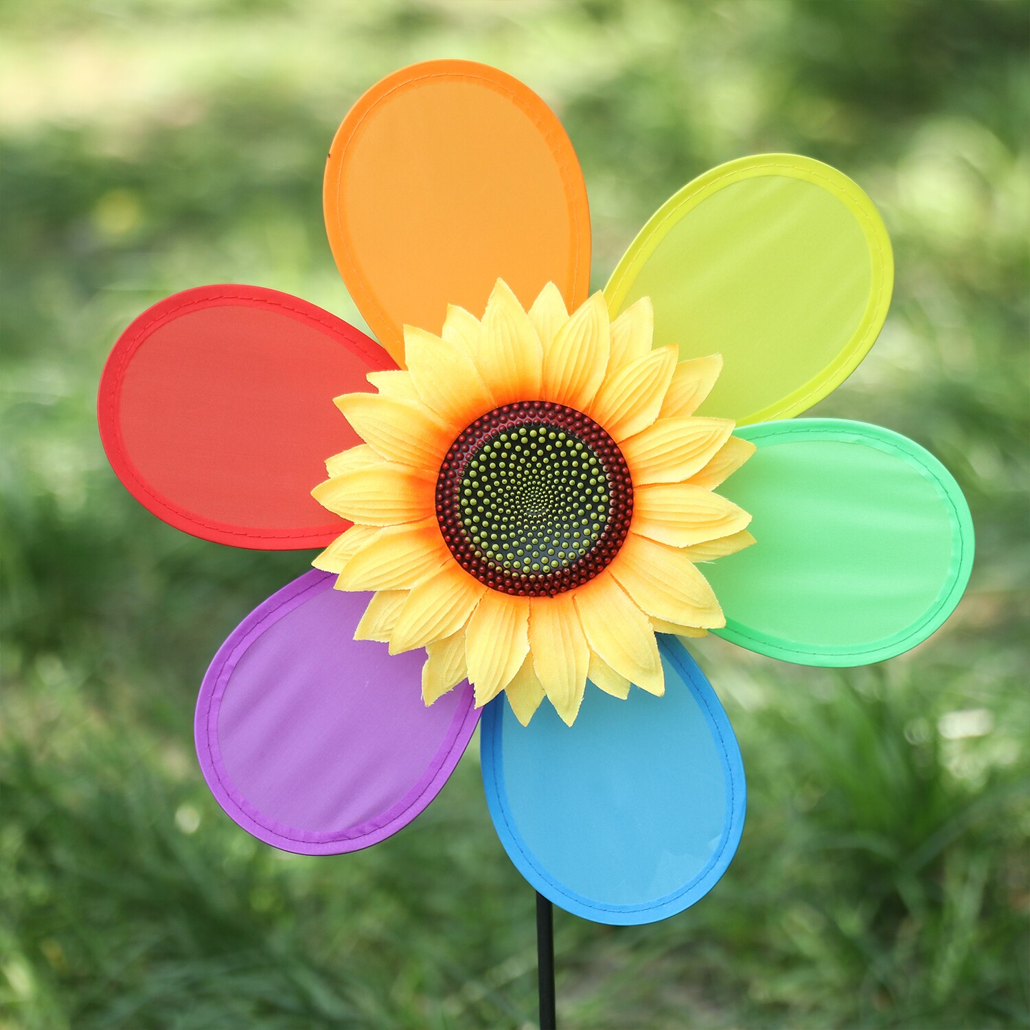Zonnebloem Windmolen Kleurrijke Wind Spinner Home Garden Decor Yard Outdoor Decoratie Kinderen Speelgoed