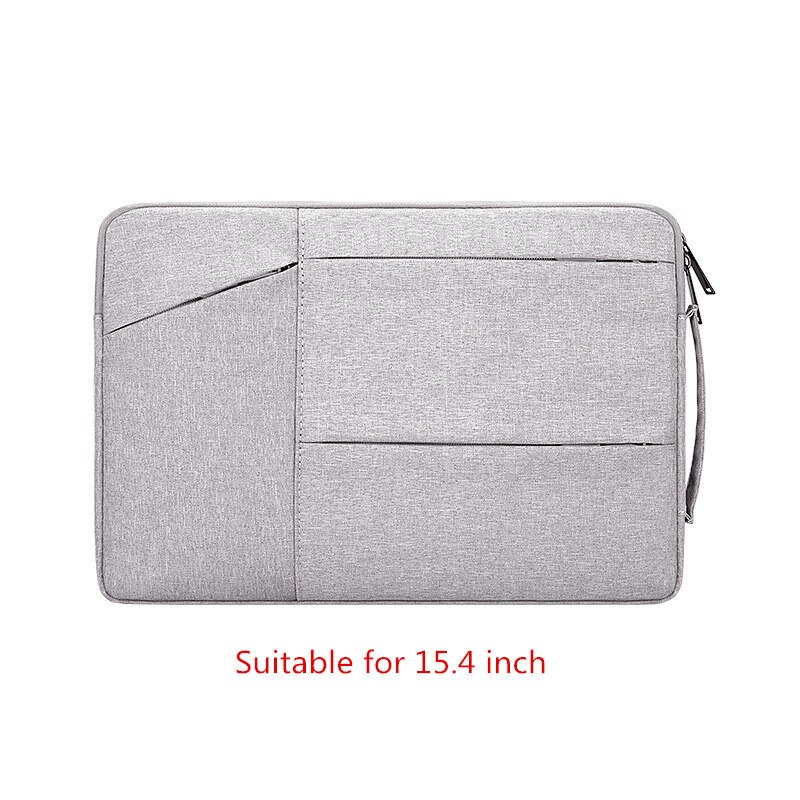 Portable Laptop Bag Woman Universal Briefcase Men Lightweight Liner Package Travel Ipad Phone Document Pouch Accessories Supplie: Gray 15.4 inch