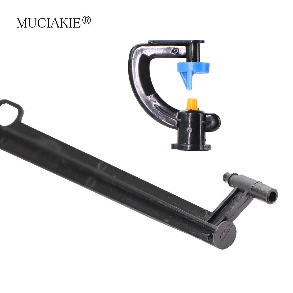 MUCIAKIE 10PCS 180 Degree Spray Jet on 50cm Spike Garden Irrigation Sprinkler Close Coverage Fan Spray on Stake Half Circle