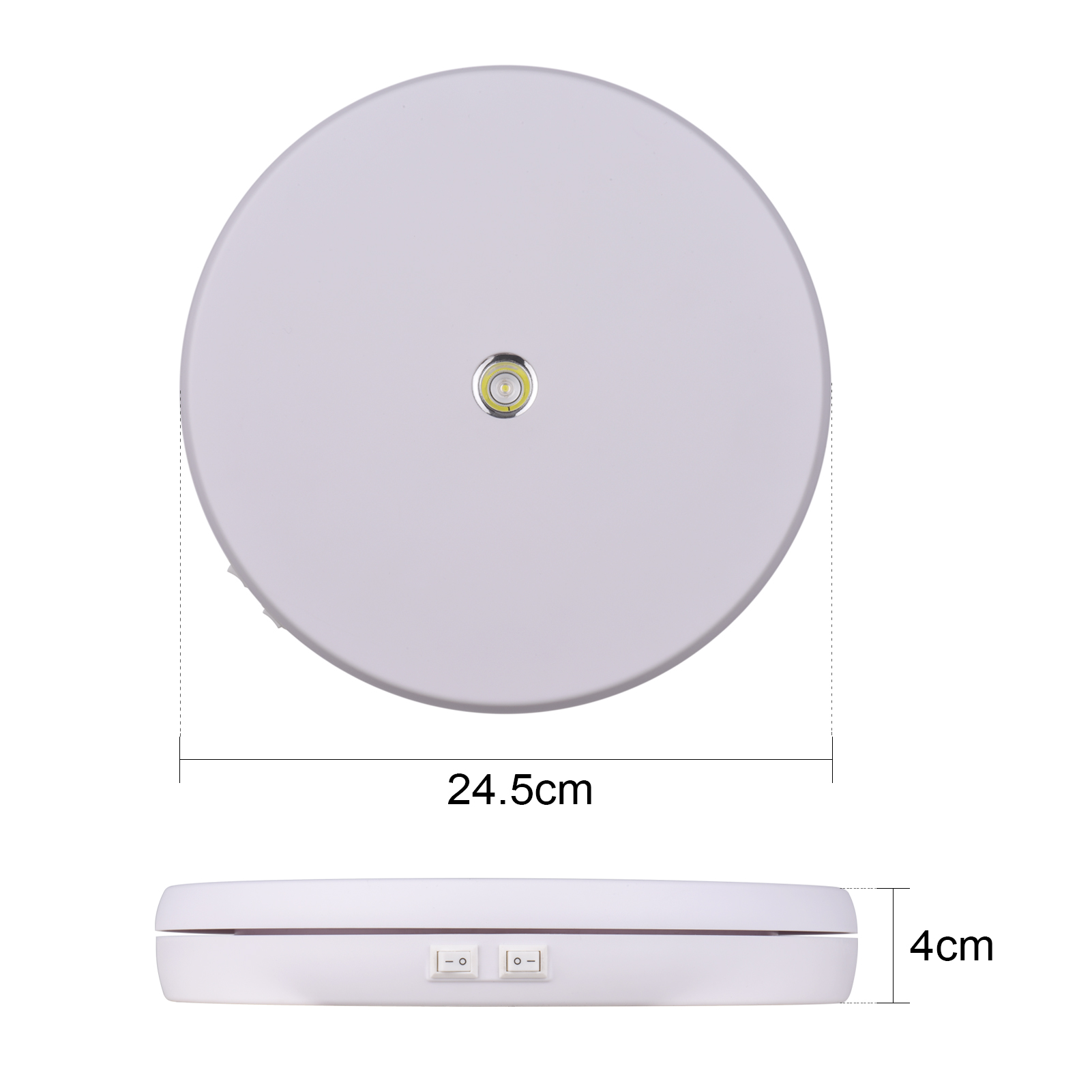 Electric Motorized Photography Turntable 360 Degree Rotatable Display with LED Light for Product Shooting Jewelry Watch Display