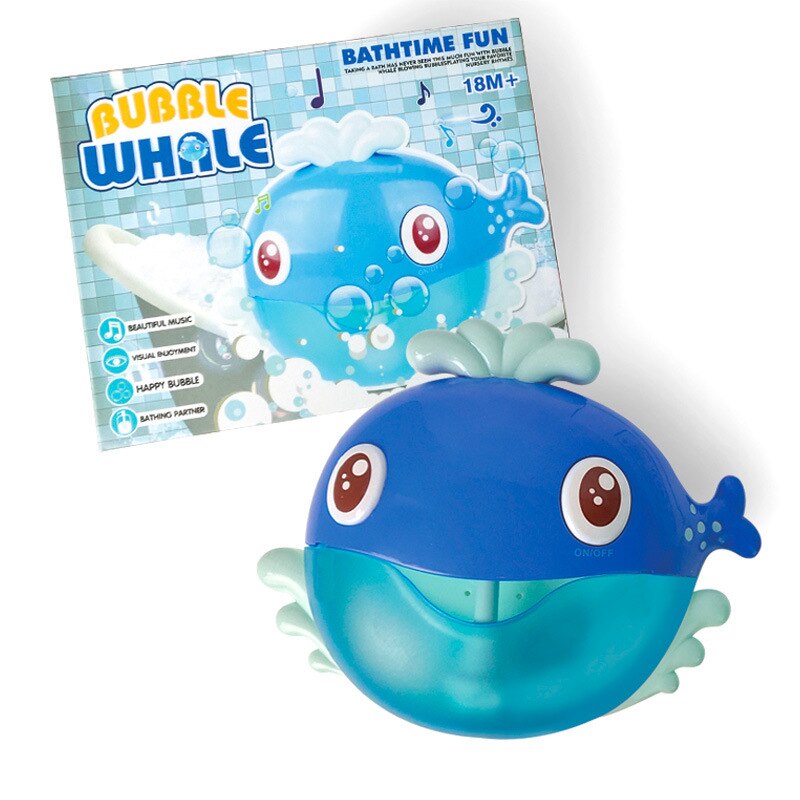 Bubble Krabben Bad Speelgoed voor Kinderen met Sucker Maker Muziek Badkamer Douche Zwembad Bad Zeep Zwemmen Kid Oyuncak: whale box