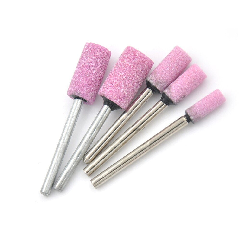 10pcs Grinding Wheel 1/8 Shank For Abrasive Pink Mounted Stone Rotary Tool