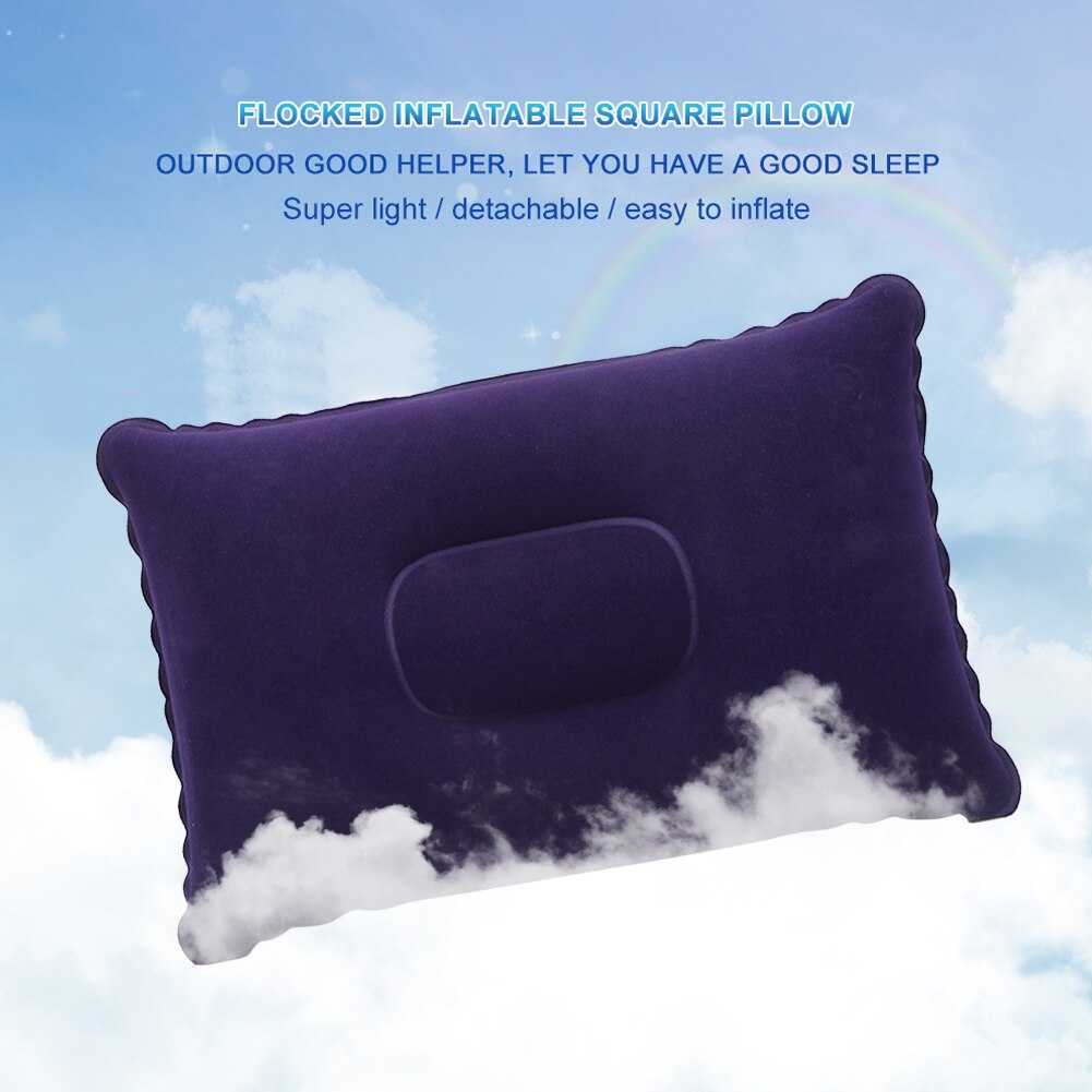 Inflatable Air Pillows Portable Ultralight PVC Nylon Camping Sleep Cushion For Travel Hiking Beach Car Plane Head Rest Camp Gear