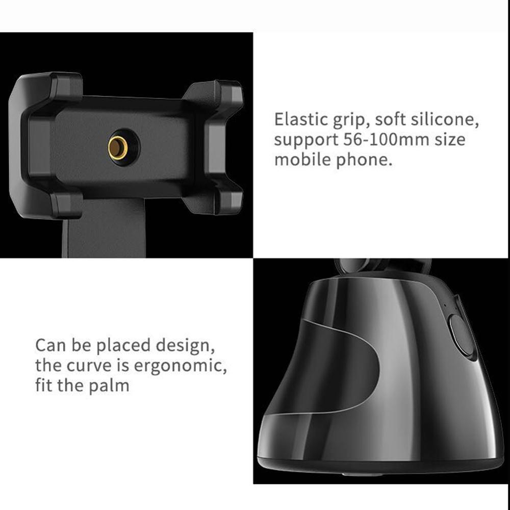 Palo de Selfie para disparo inteligente, portátil, automático, con rotación de 360 °, dispositivo de seguimiento facial, soporte para teléfono con cámara vlog