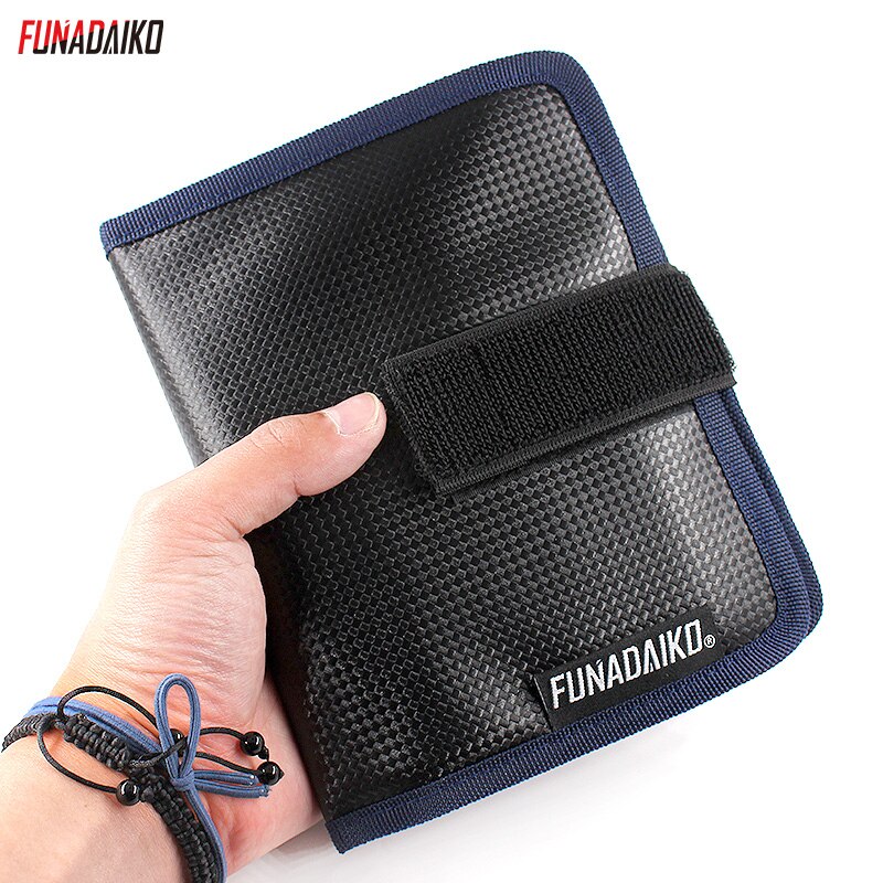 FUNADAIKO fishing tackle bag fishing bait bag metal jig lure fishing lure bag jigging bag fishing bag: black-S