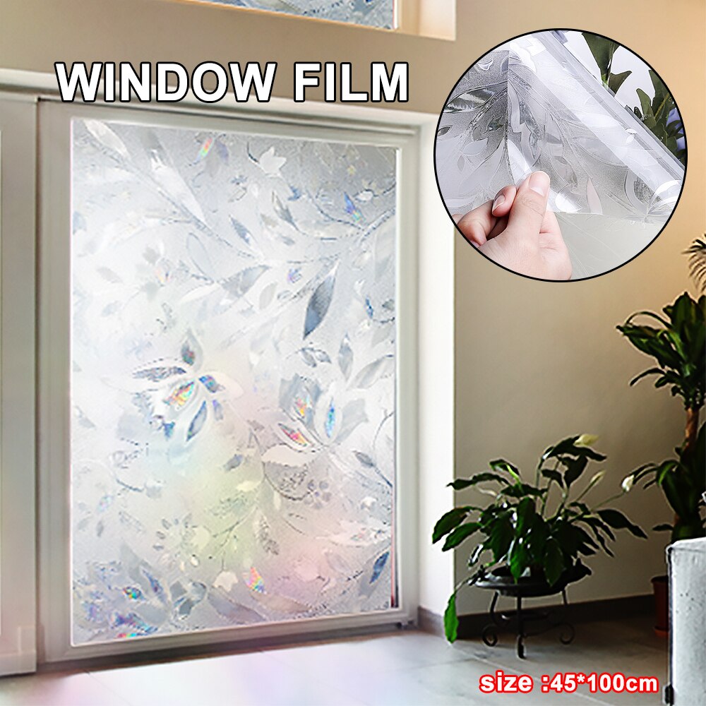 45X100cm Frosted Window Glass Sticker Light Opaque Bathroom Sliding Door Blackout Window Film Decoration Personality
