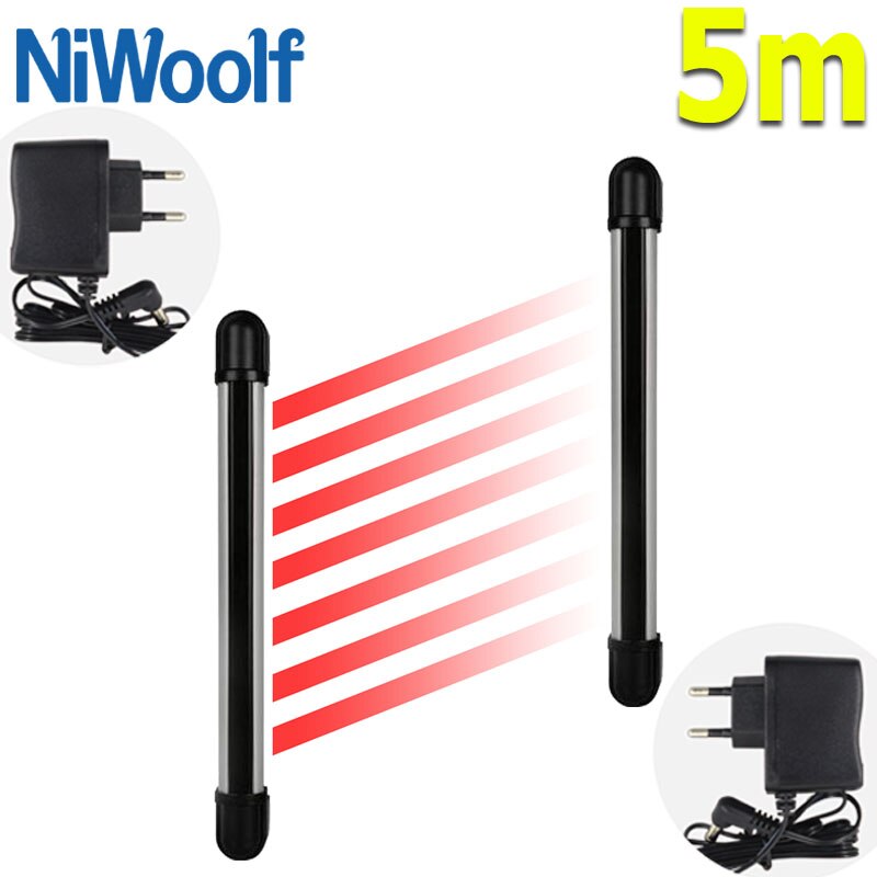 433MHz Wireless & Wired Beam Detector Outdoor Waterproof And Lightning Protection For Home Burglar Wifi / GSM Alarm System: 5P