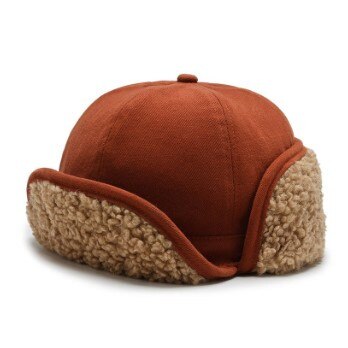 Novelty Winter Thermal Bomber Hats For Men Women ins Style Velvet Thicken Lamb Wool Biker Windproof Hat Earmuffs Cap Ski Cap: color-6