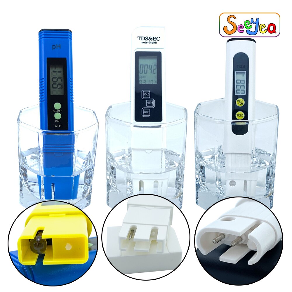 Aquarium Ph Meter Tester Ph Meter Digitale Lcd Pen Tds Meter Digitale Water Tester Digitale 0.0-14.0 Ec Tds ph Zwembad Tester Seeyea