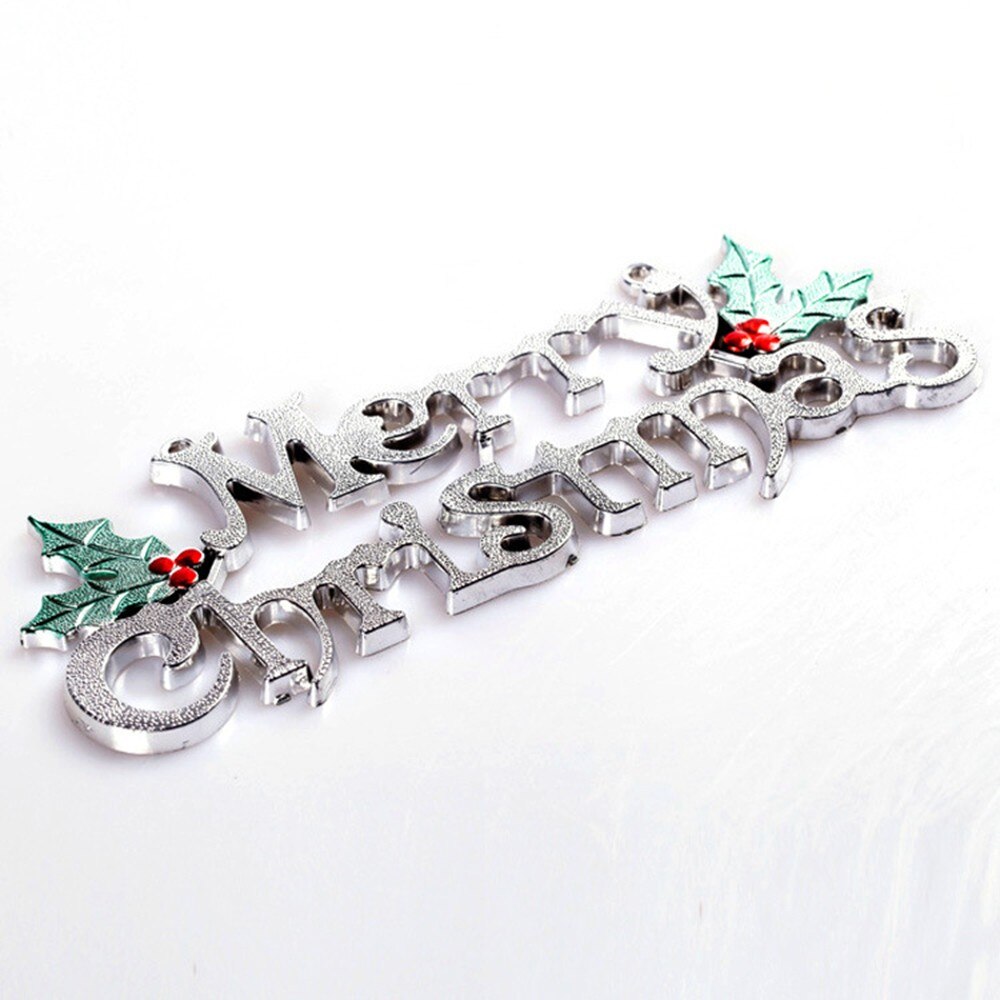 14cm Kerstboom Decoratie Glanzend Merry Brief Kaart voor Xmas Opknoping Ornament Jaar Decoratie 9.27