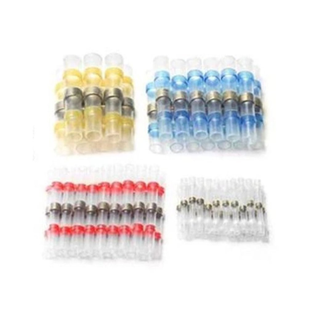 50Pcs 100Pcs Heat Shrinkable Waterproof Solder Pipe Butt Terminal Connect & Solder Wires And Seal With Ease