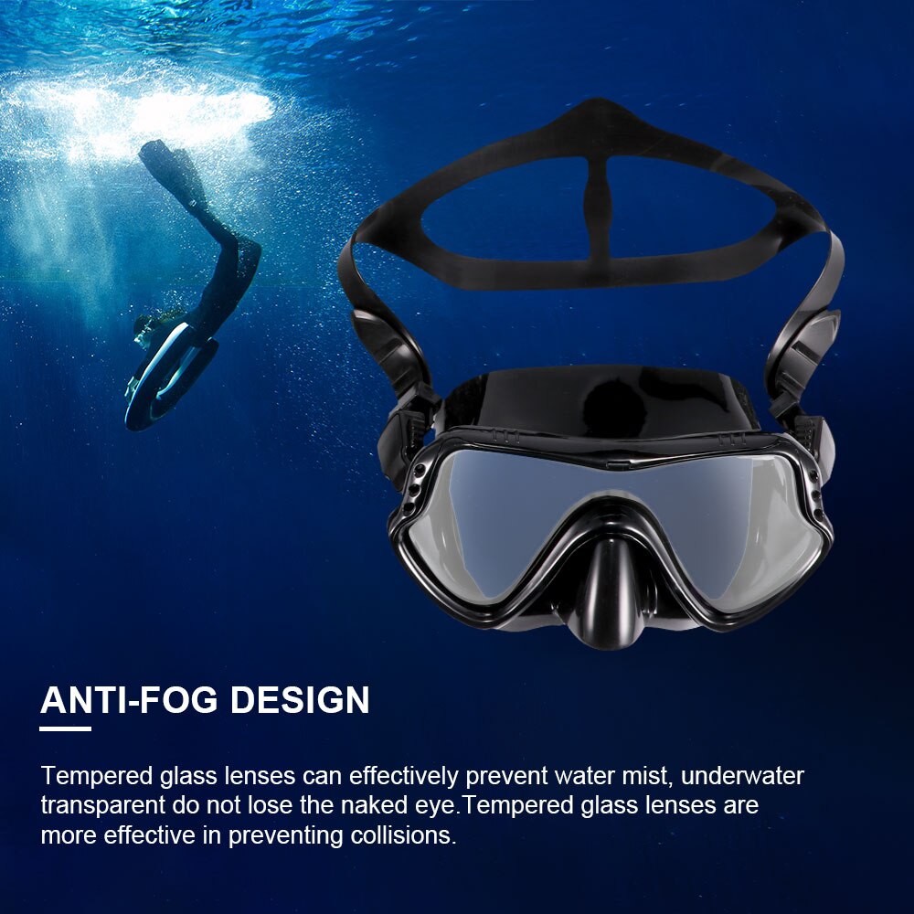 Professional Diving Mask & Snorkel Set - Anti-Fog Goggles - Silicone - Adult Swimming Fishing Gear