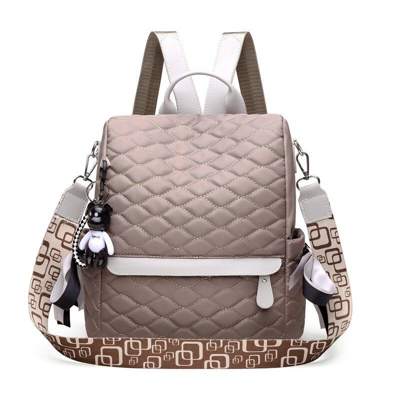 Xadrez mochila portátil anti roubo à moda casual daypack viagem negócios faculdade escola bookbag para as meninas das mulheres mochilas verdes: Light Grey