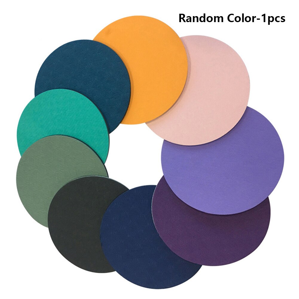 1pc tragbare yogamatten, runde knieschoner, kleine yogamatten, heimfitness-sportmatte, plank-scheibe, schutzkissen, rutschfeste matte: Default Title