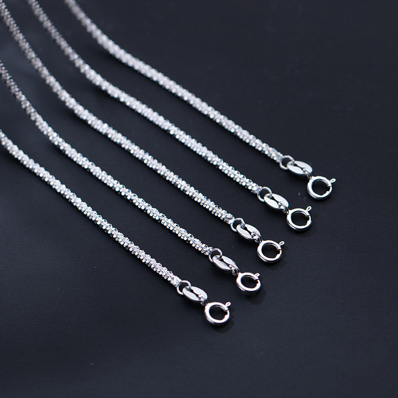 925 Sterling Zilveren Popcorn Ketting Voor Vrouwen Sieraden Op De Hals Lange 40 45 50 55 60 70 80 cm Dik 2 Mm Accessoires