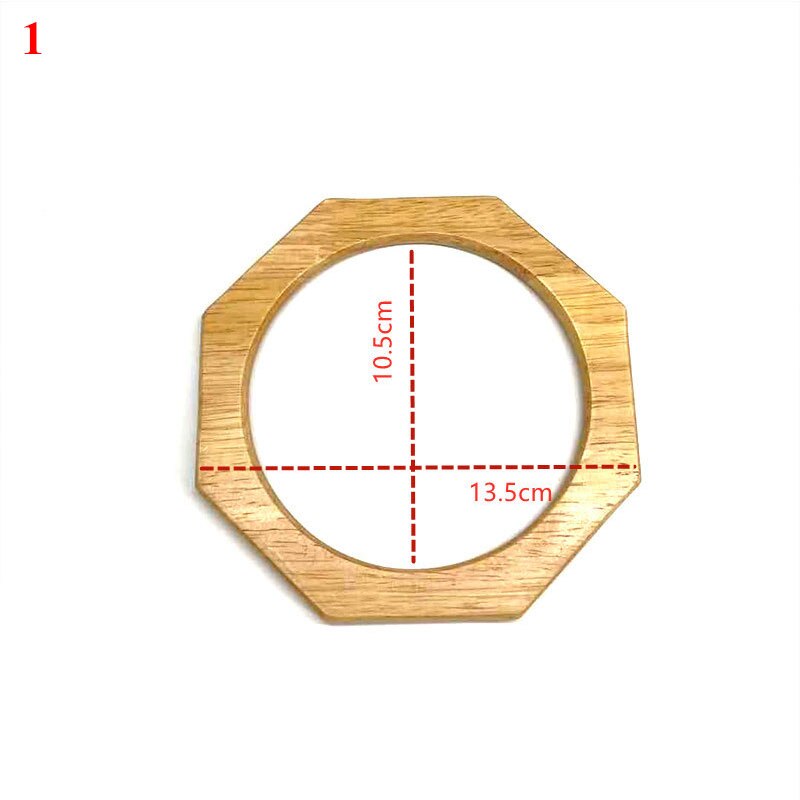Torba drewno okrągłe torebka uchwyt wymiana DIY torebka uchwyt pierścień dodatki Handmade modne torby uchwyt nowy projekt Harajuke Hot: 8
