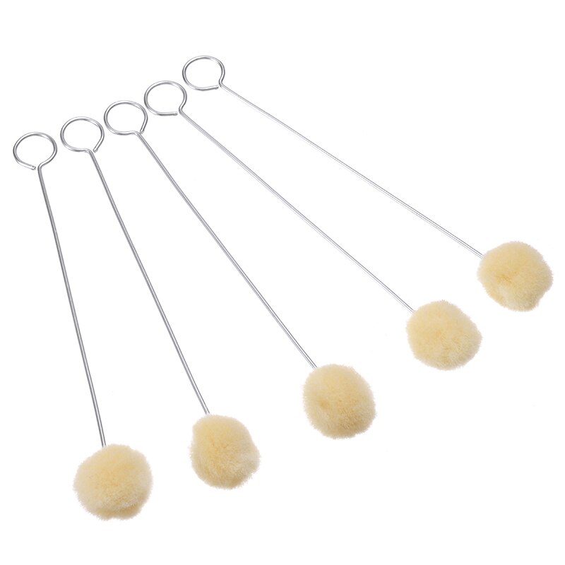 40pcs Round Wool Daubers With Metal Handle For Dye Dauber Applicator Assisted Dyeing Tools Leather Tool Accessories