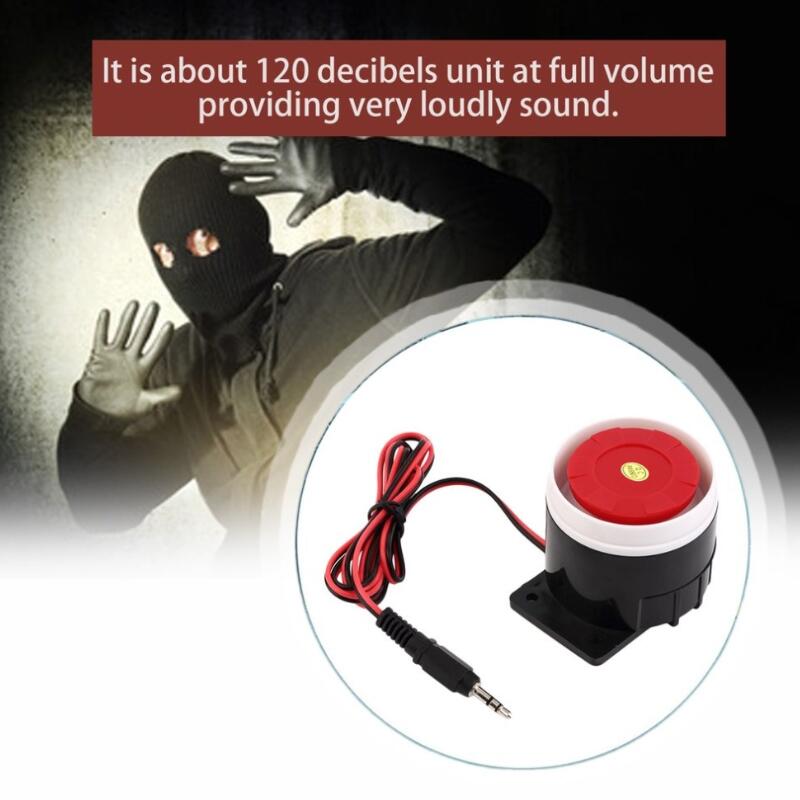 Red&Black Mini 120dB 12VDC Wired indoor siren Horn loudly siren for gsm wireless alarm system Newest