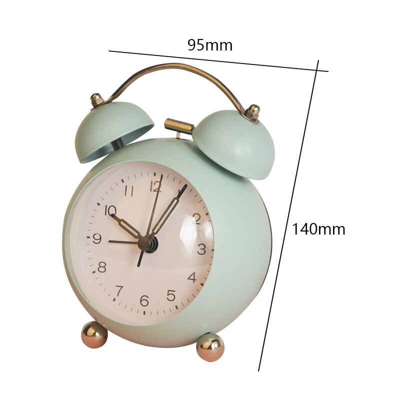 Mini Alarm Clock Electronic Round Number Double Clock Room Home Decoration Decoration Desk Table Cute And Durable