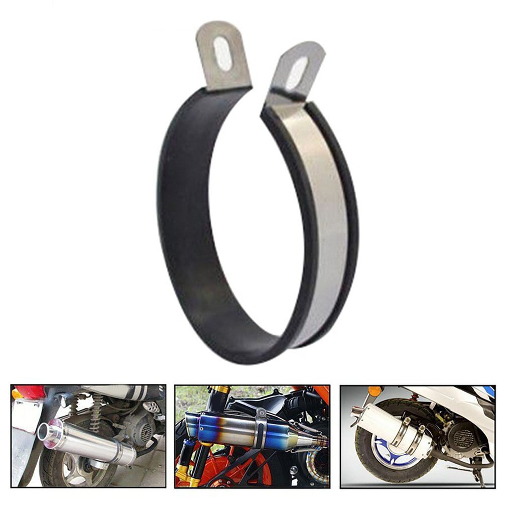 Exhaust Pipe Clamp 10cm Fixing Ring Exhaust Pipe Stainless Steel Hoop Motorcycle Refitted Accessories