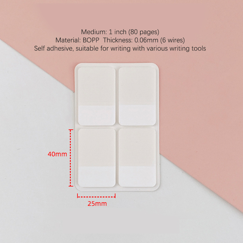 Transparent DIY Index Stickers in Pure White - 40/80/160 Pages for Office & School Supplies: Blue