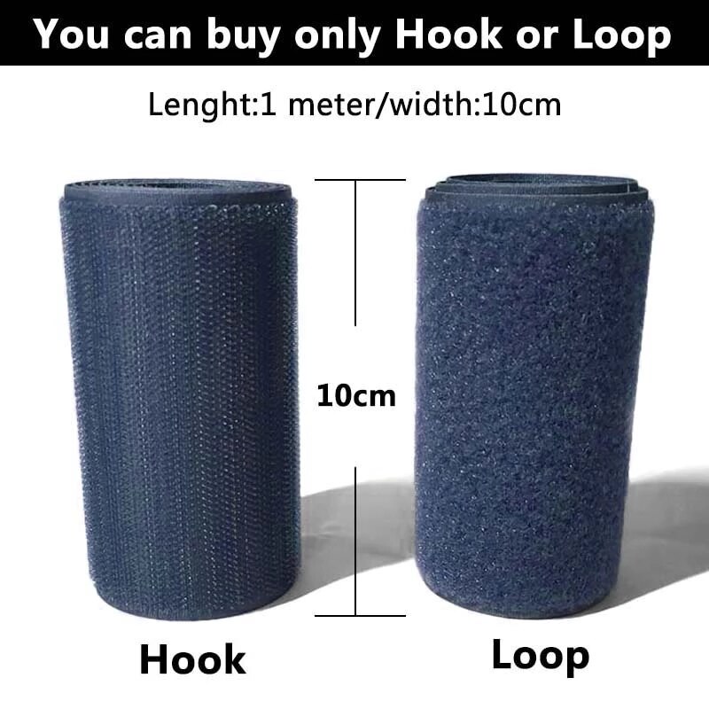 Velcros azules de 10cm de ancho sin gancho adhesivo con Cinta ajustable para coser cinta adhesiva cinta de velcro tira de costura