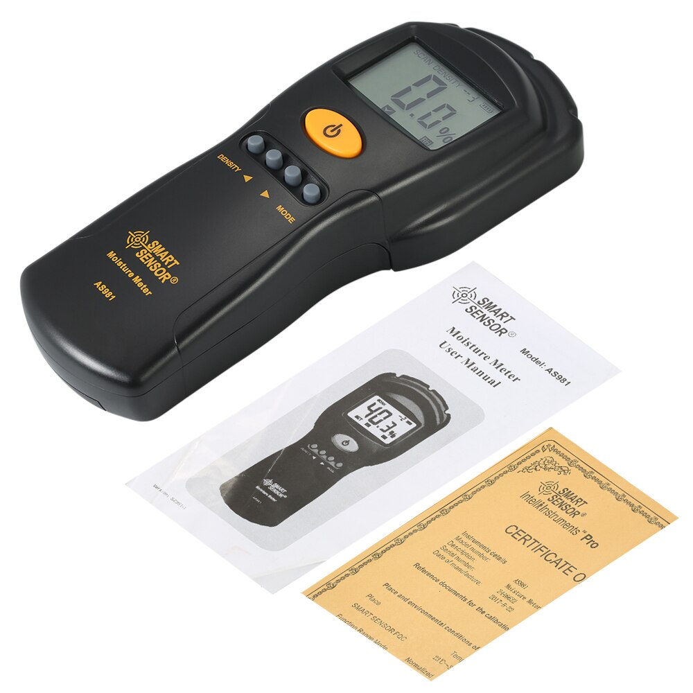 SMART SENSOR Wood Moisture Meter Mini LCD Digital Lumber Damp Meter Moisture Content Detector Tester Range 2-70%