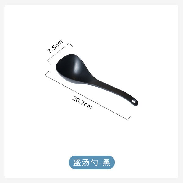 Zwart Wit Rijst Pollepel Soeplepel Plastic Non-stick Hangable Scoop Voedsel Serveren Lepels Servies Keuken Benodigdheden Koken Tool: style1