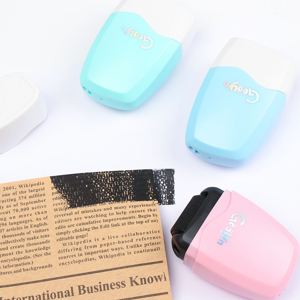 1pc Roller Stamp Messy Code Security Stamp Roller Portable Self-Inking Identity Theft Protection Roller Stamp