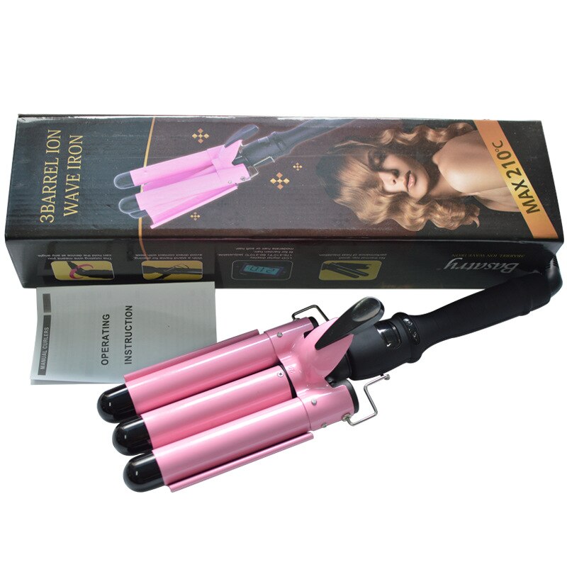 3 Vat Krultang Wand 25Mm Haar Waver Curler Iron Triple Barrels Haar Zwaaien Styling Gereedschap Krimptang Voor diepe Golven