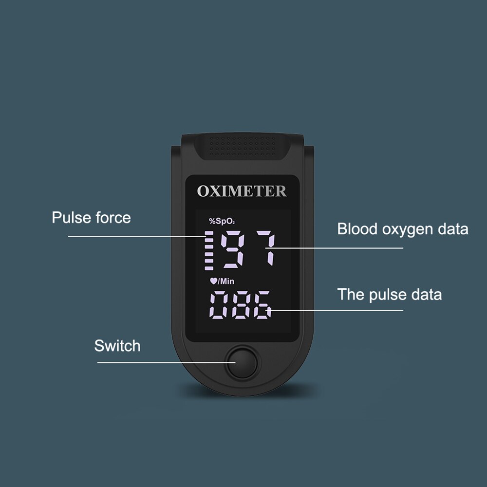 Household Digital Fingertip pulse Oximeter Blood Oxygen Saturation Meter Finger SPO2 PR Monitor health Care