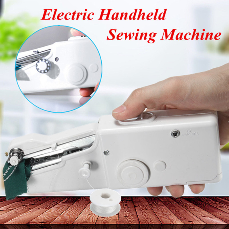 Electric Hand Held Sewing Machine Singer Portable Stitch Sew Quick Stitch Handy Cordless Repairs Mini Clothes Fabric Sewing Tool
