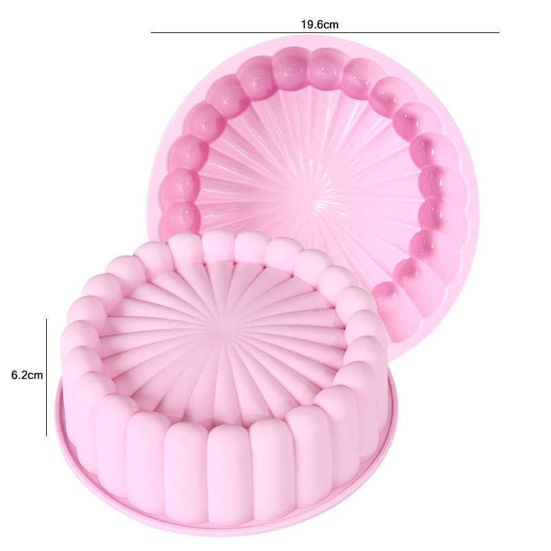 Fais du multifunktionell silikon kakform återanvändbar nonstick rund form för gör-det-själv-bakning desserter och mousse kaktillbehör: Choklad