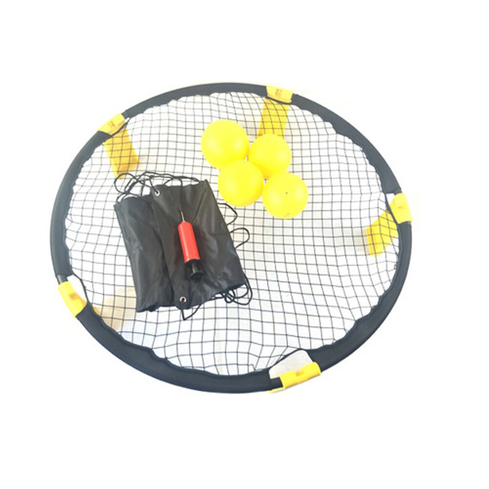 Round Home Kids Children With Bag Add Spin Lawn Sand Beach Outdoor Playground Playing Net Volleyballs Kit Portable Fitness Gym