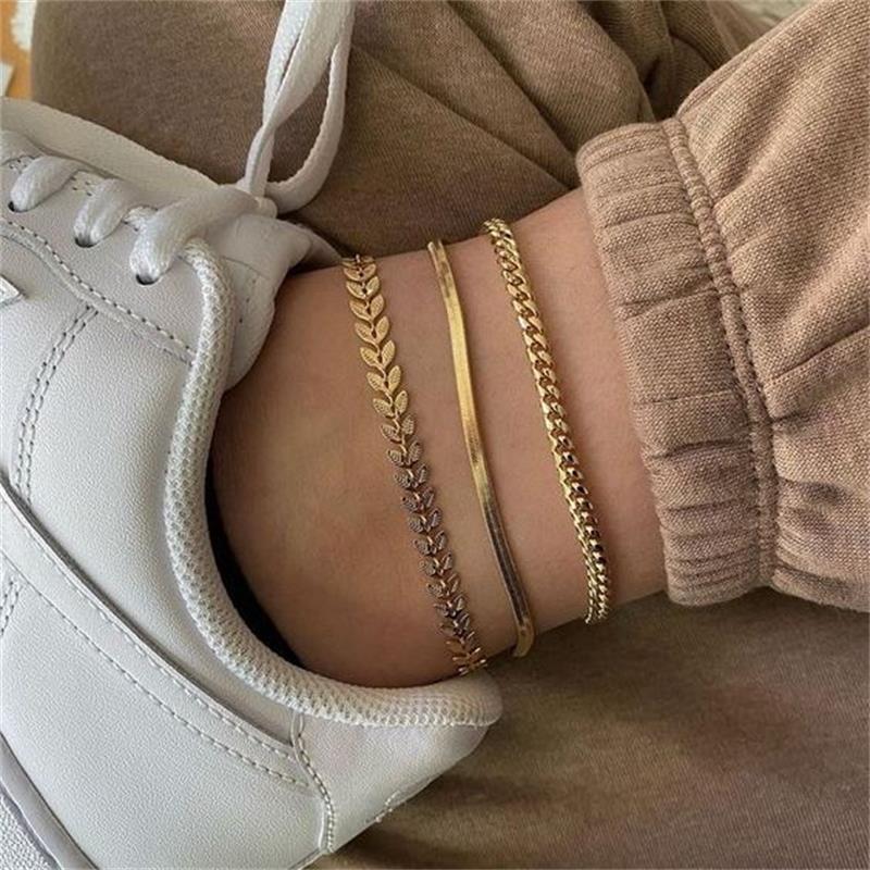 Bracelets de cheville pour femmes, accessoire de pied, sandales de plage, pieds nus, sur la jambe, pour femmes: 199ENS1029